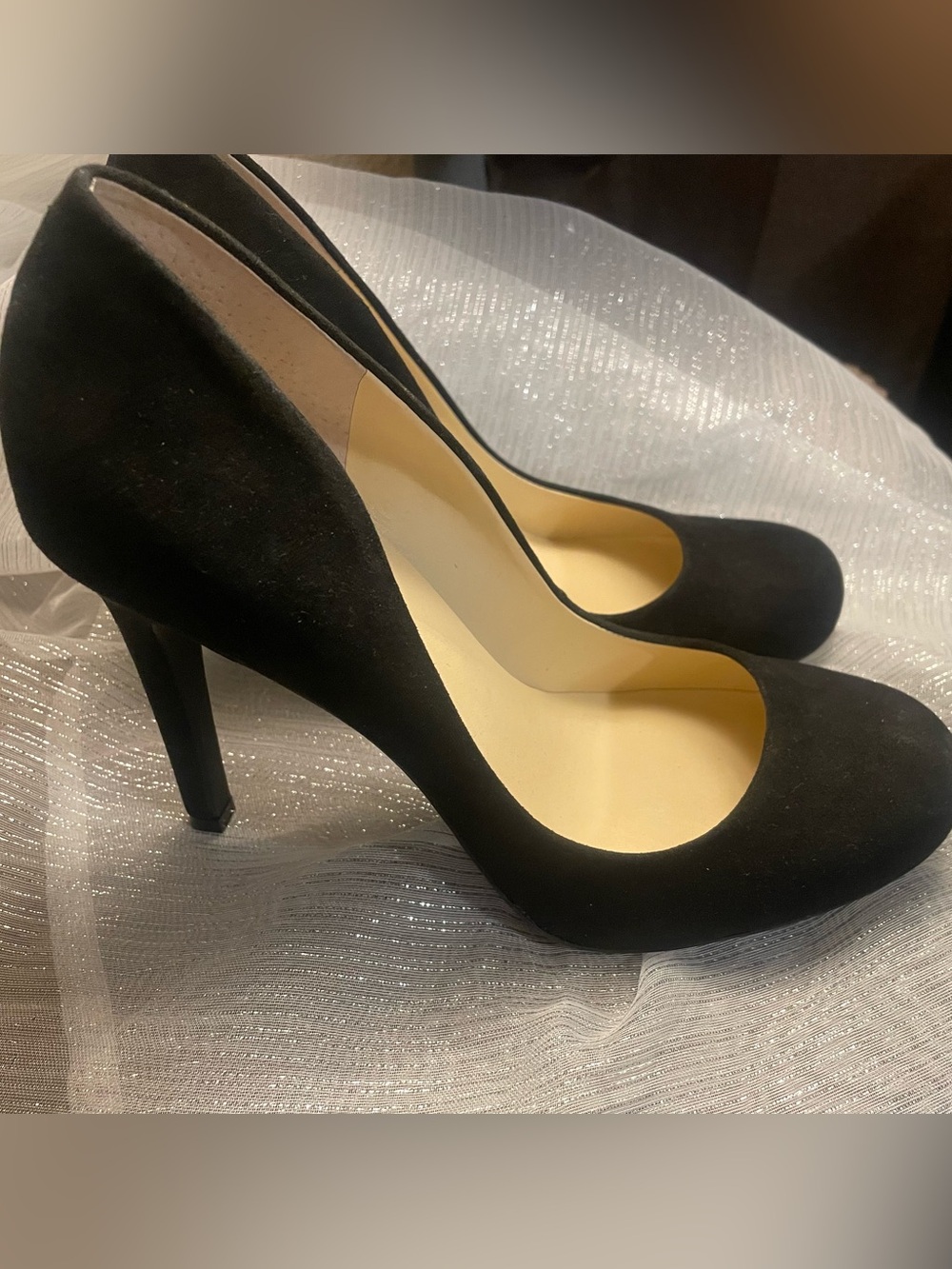 Jessica SimpsonClassic Black Suede High Heel Pumps - Women's Elegant Court Shoes